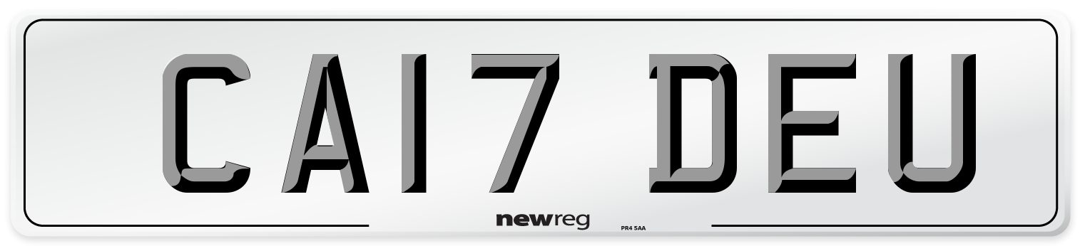 CA17 DEU Number Plate from New Reg